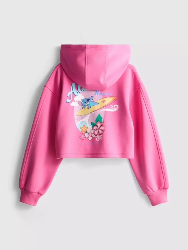 7-15 anos | Camisola com capuz e fecho da Disney «Stitch»