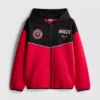 7-15 anos | Camisola com capuz e fecho de correr dos Chicago Bulls da NBA