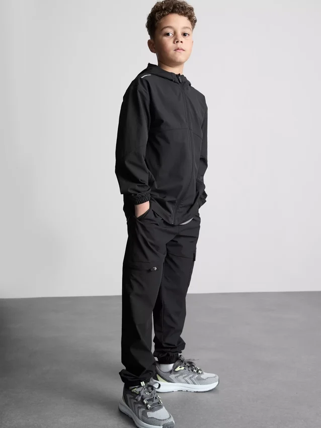 7-15 anos | Camisola com capuz e fecho de correr para desporto