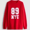 7-15 anos | Camisola com slogan «NYC»