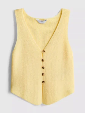 7-15 anos | Camisola de malha com decote em V