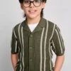 7-15 anos | camisola de malha às riscas