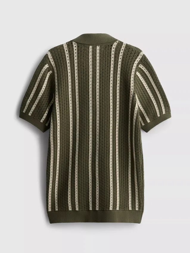 7-15 anos | camisola de malha às riscas