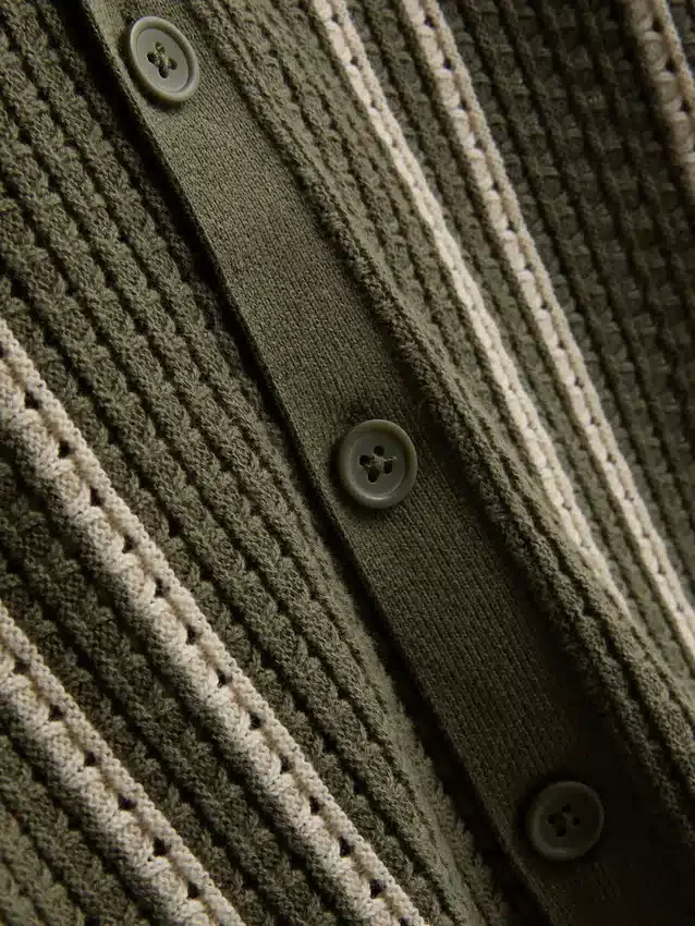 7-15 anos | camisola de malha às riscas