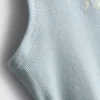 7-15 anos | camisola sem mangas com canelado