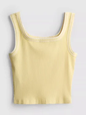 7-15 anos | camisola sem mangas com costura contrastante