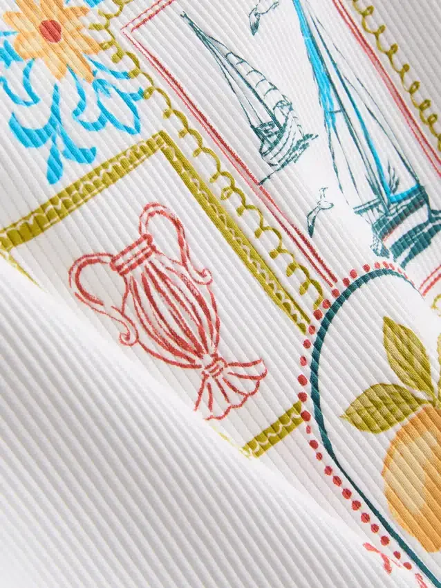 7-15 anos | camisola sem mangas com costura contrastante