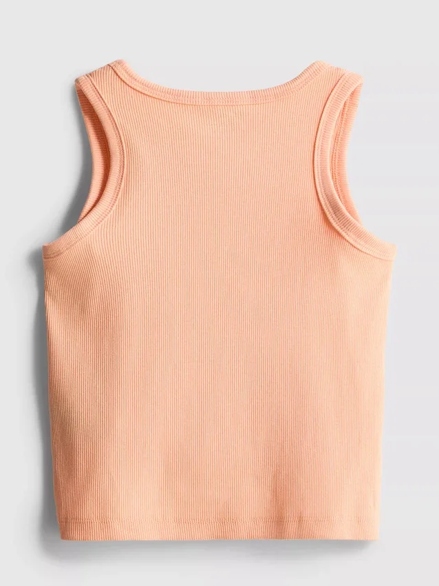 7-15 anos | camisola sem mangas com nervuras bordadas