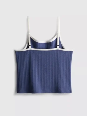 7-15 anos | camisola sem mangas com ponto-de-gaze