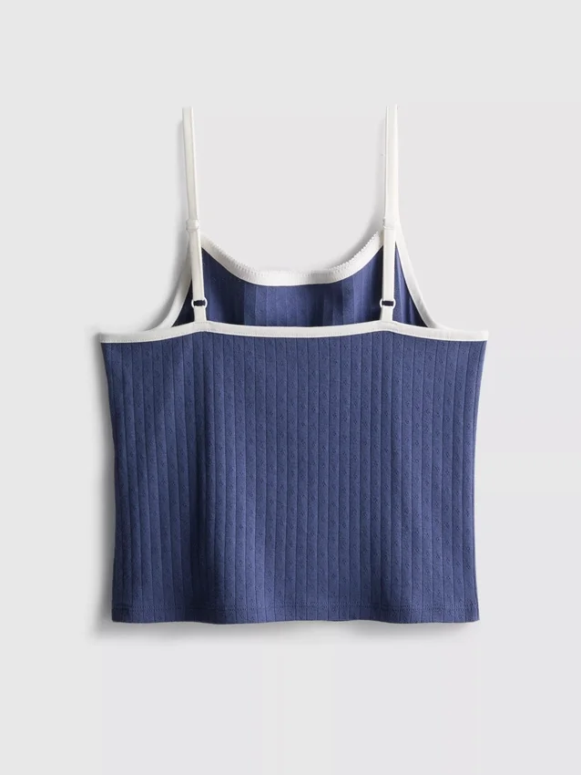 7-15 anos | camisola sem mangas com ponto-de-gaze