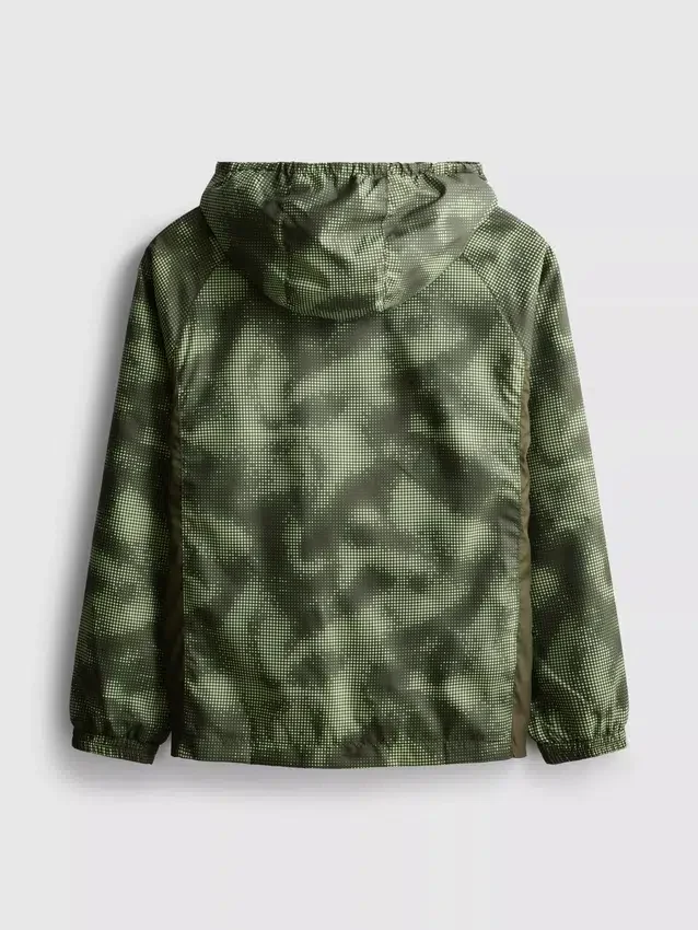 7-15 anos | casaco desportivo com fecho e padrão de camuflagem