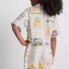 7-15 anos | Conjunto de camisa com detalhe de gravata e calções