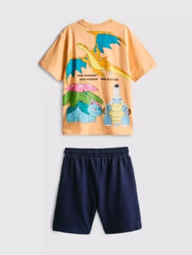 7-15 anos | Conjunto de camisas e calções Pokémon