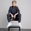 7-15 anos | Conjunto de camisola com gola em funil e calças de treino