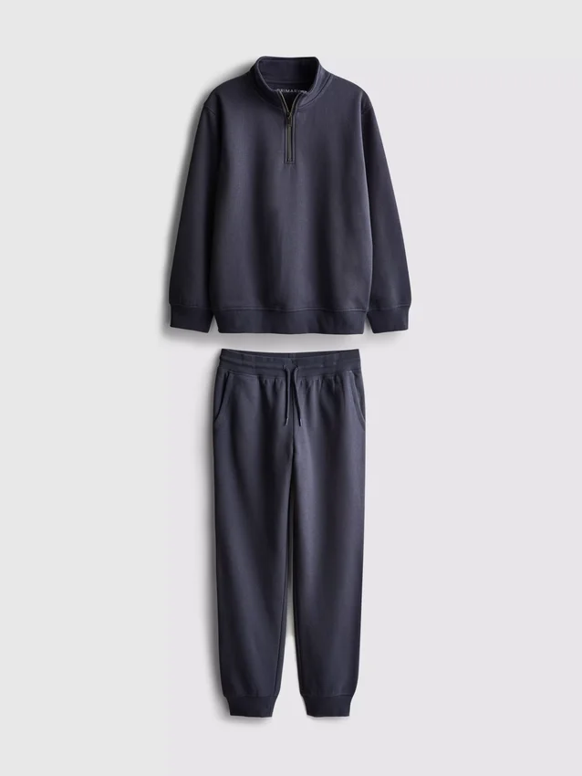 7-15 anos | Conjunto de camisola com gola em funil e calças de treino
