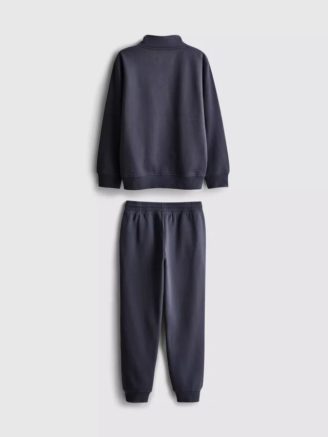 7-15 anos | Conjunto de camisola com gola em funil e calças de treino