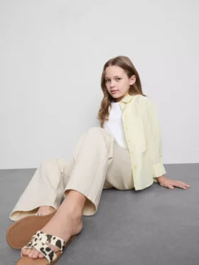 7-15 anos | Jeans de perna larga