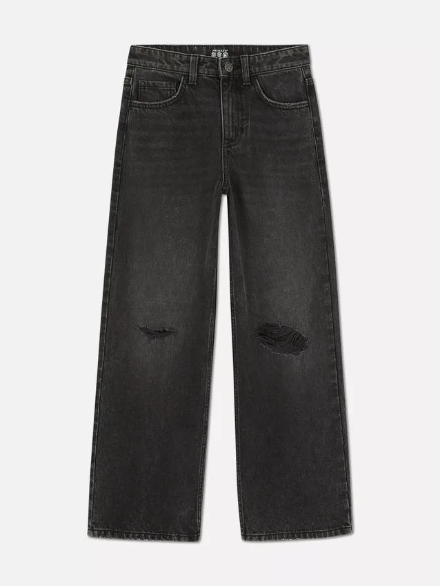 7-15 anos | Jeans de perna larga
