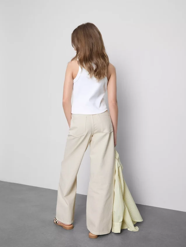 7-15 anos | Jeans de perna larga