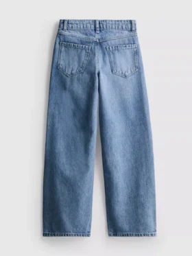 7-15 anos | Jeans de perna larga com laço floral bordado