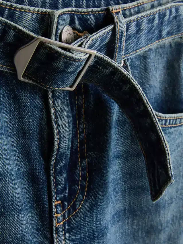 7-15 anos | Jeans largos com cinto