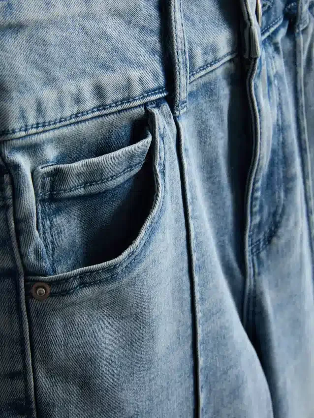 7-15 anos | Jeans largos com pregas