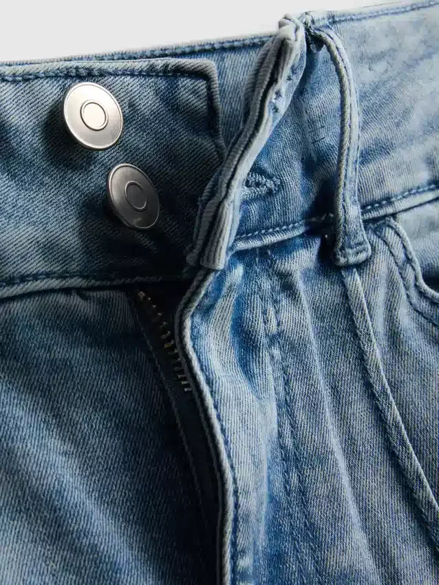 7-15 anos | Jeans largos com pregas