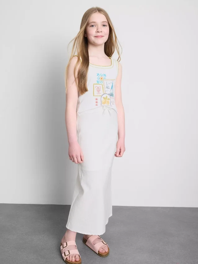 7-15 anos | saia maxi