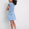 7-15 anos | saia às riscas com franzido