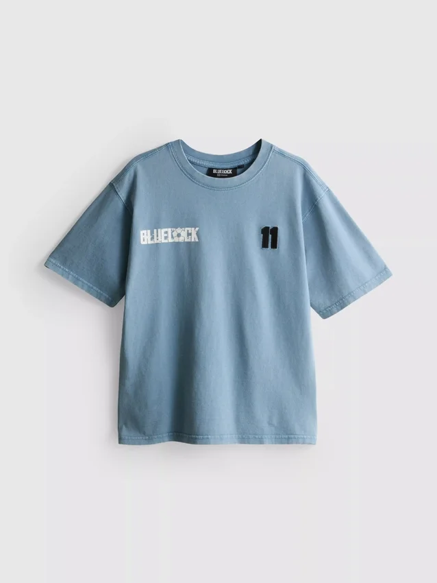 7-15 anos | t-shirt azul com fecho