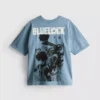 7-15 anos | t-shirt azul com fecho
