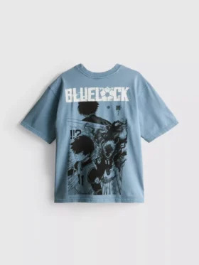 7-15 anos | t-shirt azul com fecho