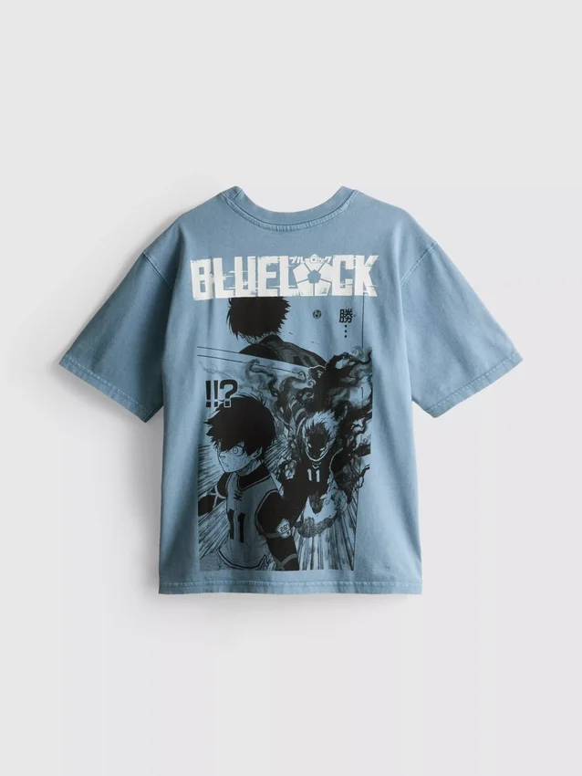 7-15 anos | t-shirt azul com fecho