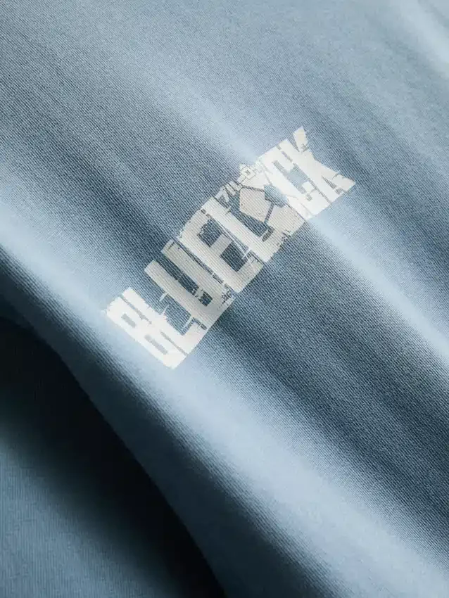 7-15 anos | t-shirt azul com fecho