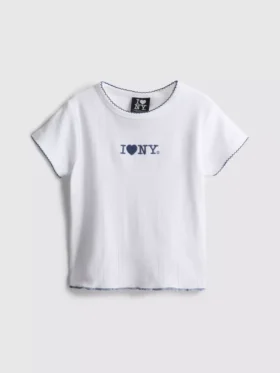 7-15 anos | T-shirt bordada «I Love New York»