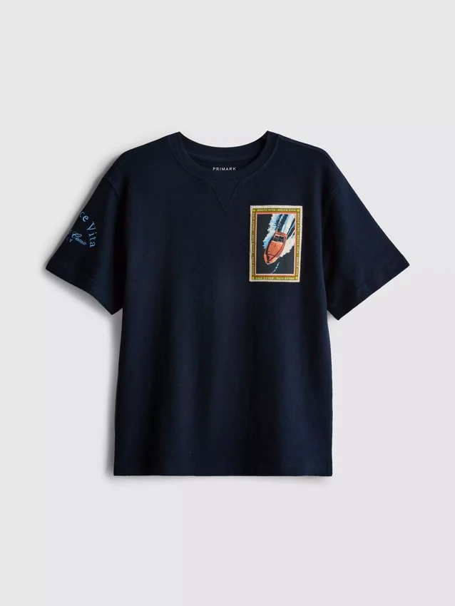 7-15 anos | T-shirt com estampado «Dolce Vita»