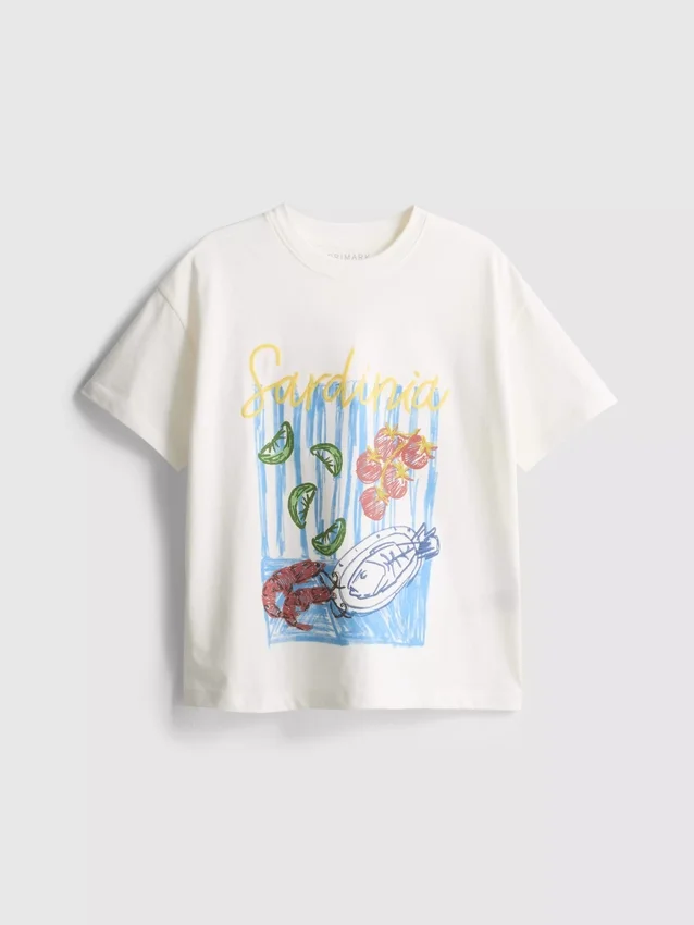 7-15 anos | t-shirt com estampado oversized