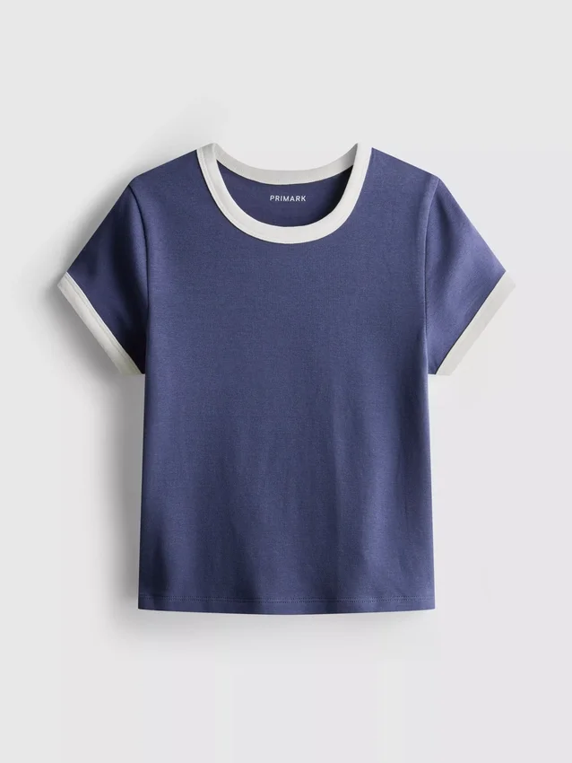 7-15 anos | T-shirt com gola em anel