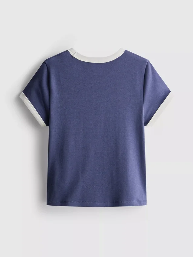 7-15 anos | T-shirt com gola em anel
