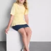 7-15 anos | T-shirt com peplum franzido