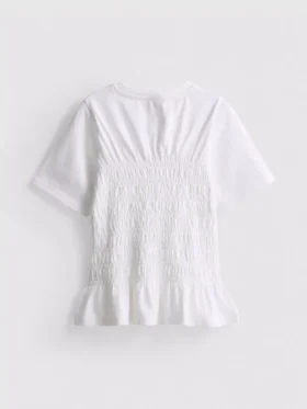 7-15 anos | T-shirt com peplum franzido