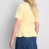 7-15 anos | T-shirt com peplum franzido