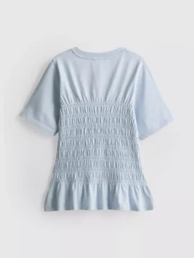 7-15 anos | T-shirt com peplum franzido