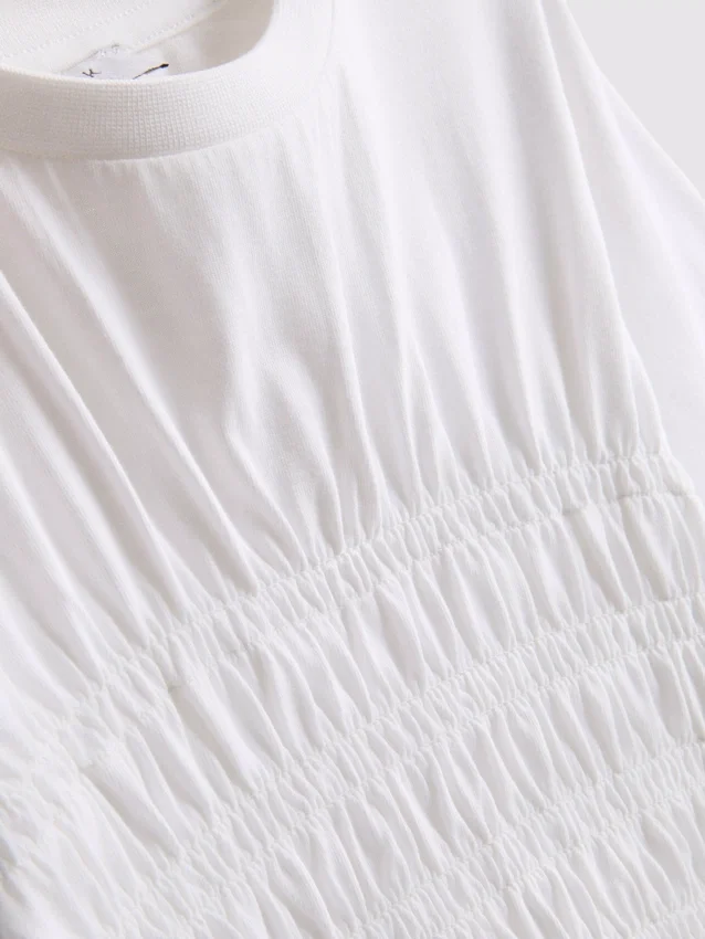 7-15 anos | T-shirt com peplum franzido
