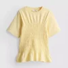 7-15 anos | T-shirt com peplum franzido