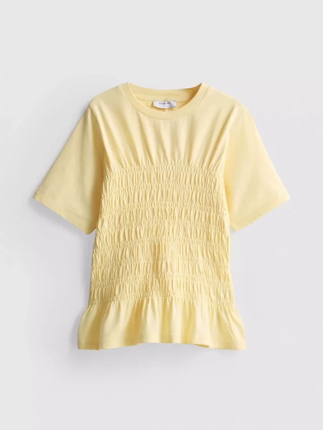 7-15 anos | T-shirt com peplum franzido