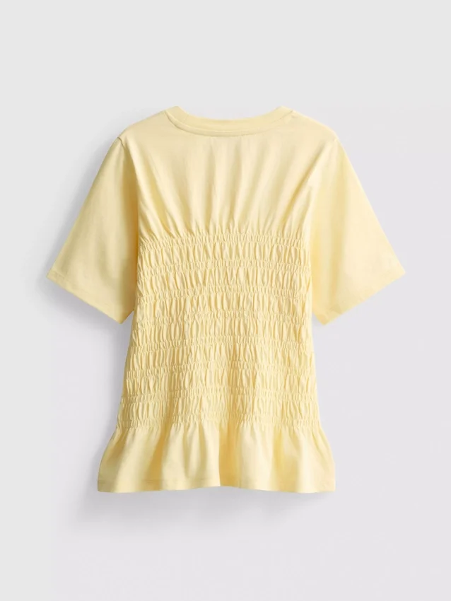 7-15 anos | T-shirt com peplum franzido