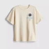 7-15 anos | T-shirt texturada com padrão de palmeiras