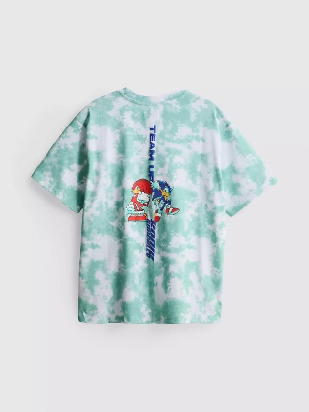 7-15 anos | T-shirt tie-dye do Sonic the Hedgehog