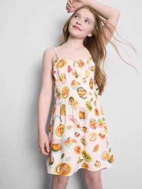 7-15 anos | vestido em tecido seersucker